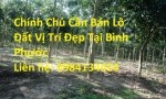 Chính Chủ Cần Bán Lô Đất Vị Trí Đẹp Tại Bình Phước